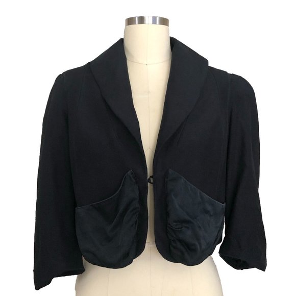 Cropped Blazer Silk & Linen, Brand YA-YA, Medium - Picture 3 of 9